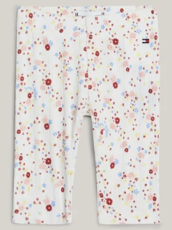 Dziewczynki|Chłopcy*Tommy Hilfiger Legginsy Z Ażurowym Wzorem ANCIENT WHITE FLOWER ALLOVER