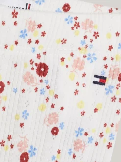 Dziewczynki|Chłopcy*Tommy Hilfiger Legginsy Z Ażurowym Wzorem ANCIENT WHITE FLOWER ALLOVER