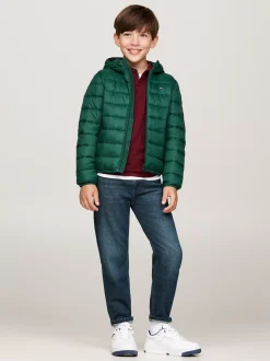Kurtki I Płaszcze|Kurtki*Tommy Hilfiger Lekka Ocieplana Kurtka Z Kapturem ORNAMENTAL GREEN