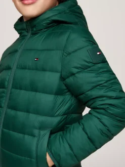 Kurtki I Płaszcze|Kurtki*Tommy Hilfiger Lekka Ocieplana Kurtka Z Kapturem ORNAMENTAL GREEN
