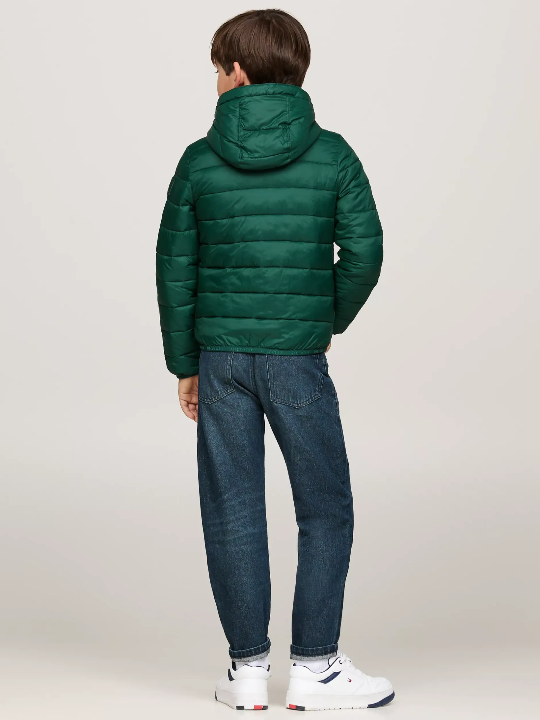 Kurtki I Płaszcze|Kurtki*Tommy Hilfiger Lekka Ocieplana Kurtka Z Kapturem ORNAMENTAL GREEN