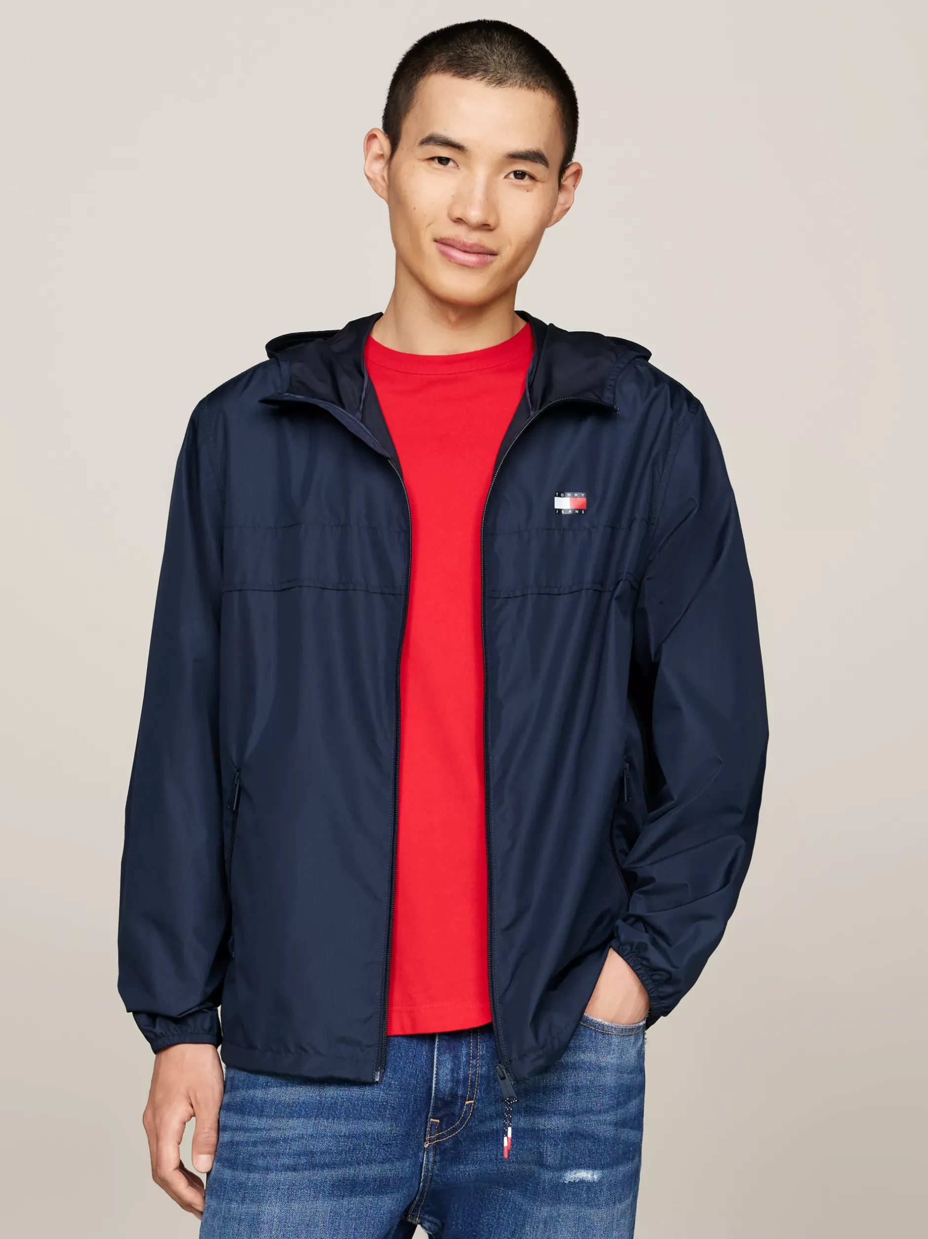 Kurtki & Płaszcze*Tommy Hilfiger Lekka Wiatrówka Chicago DARK NIGHT NAVY