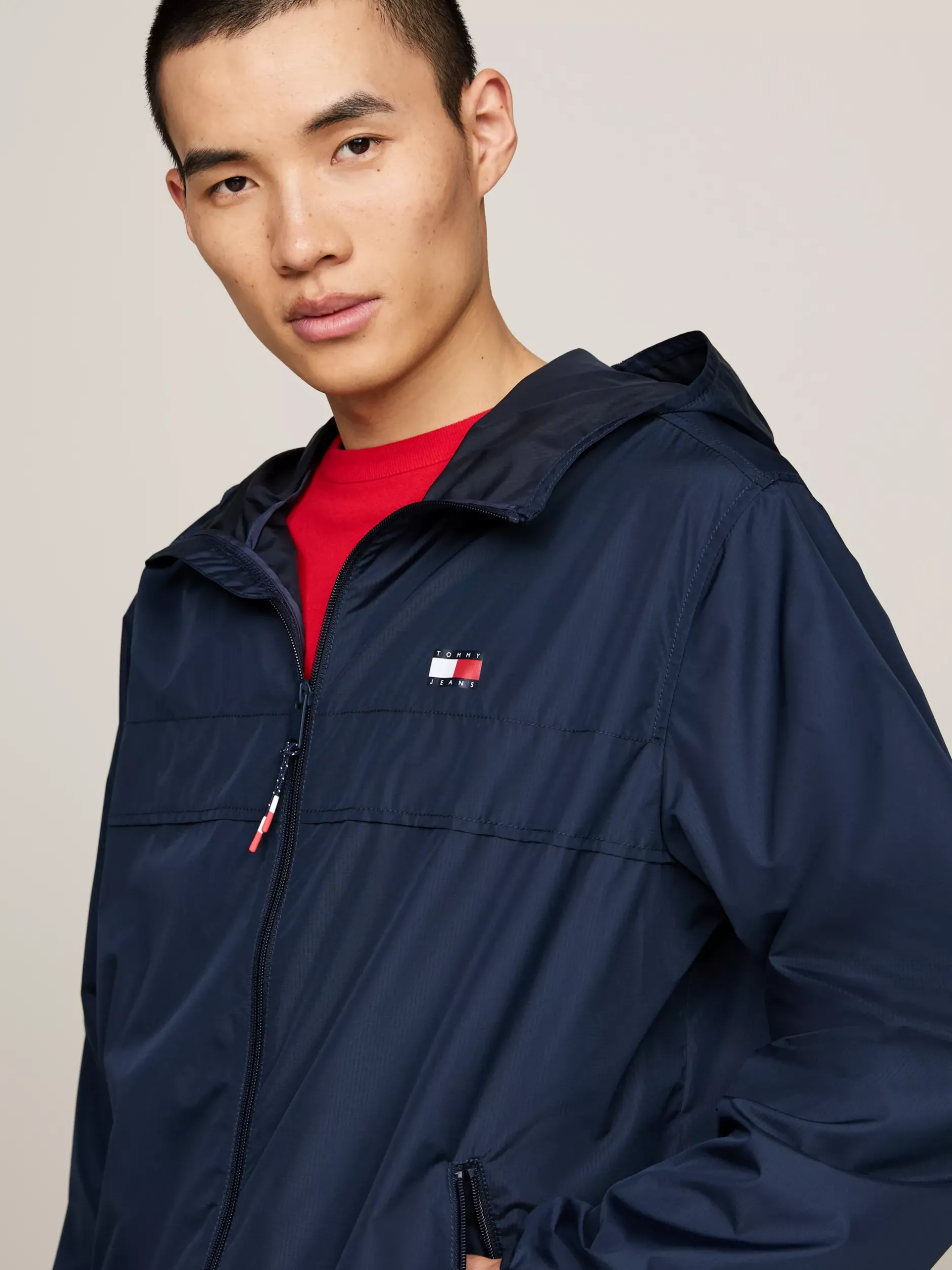 Kurtki & Płaszcze*Tommy Hilfiger Lekka Wiatrówka Chicago DARK NIGHT NAVY