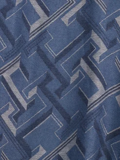 Szaliki|Szaliki*Tommy Hilfiger Lekki żakardowy Szal Z Monogramem TH FOSSIL BLUE