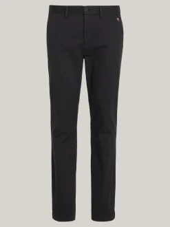 Spodnie*Tommy Hilfiger Lekkie Chinosy Austin O Wąskim Kroju BLACK