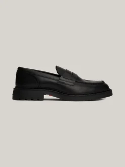 Mokasyny & Buty Żeglarskie|Buty Casual*Tommy Hilfiger Lekkie Mokasyny Ze Skóry BLACK