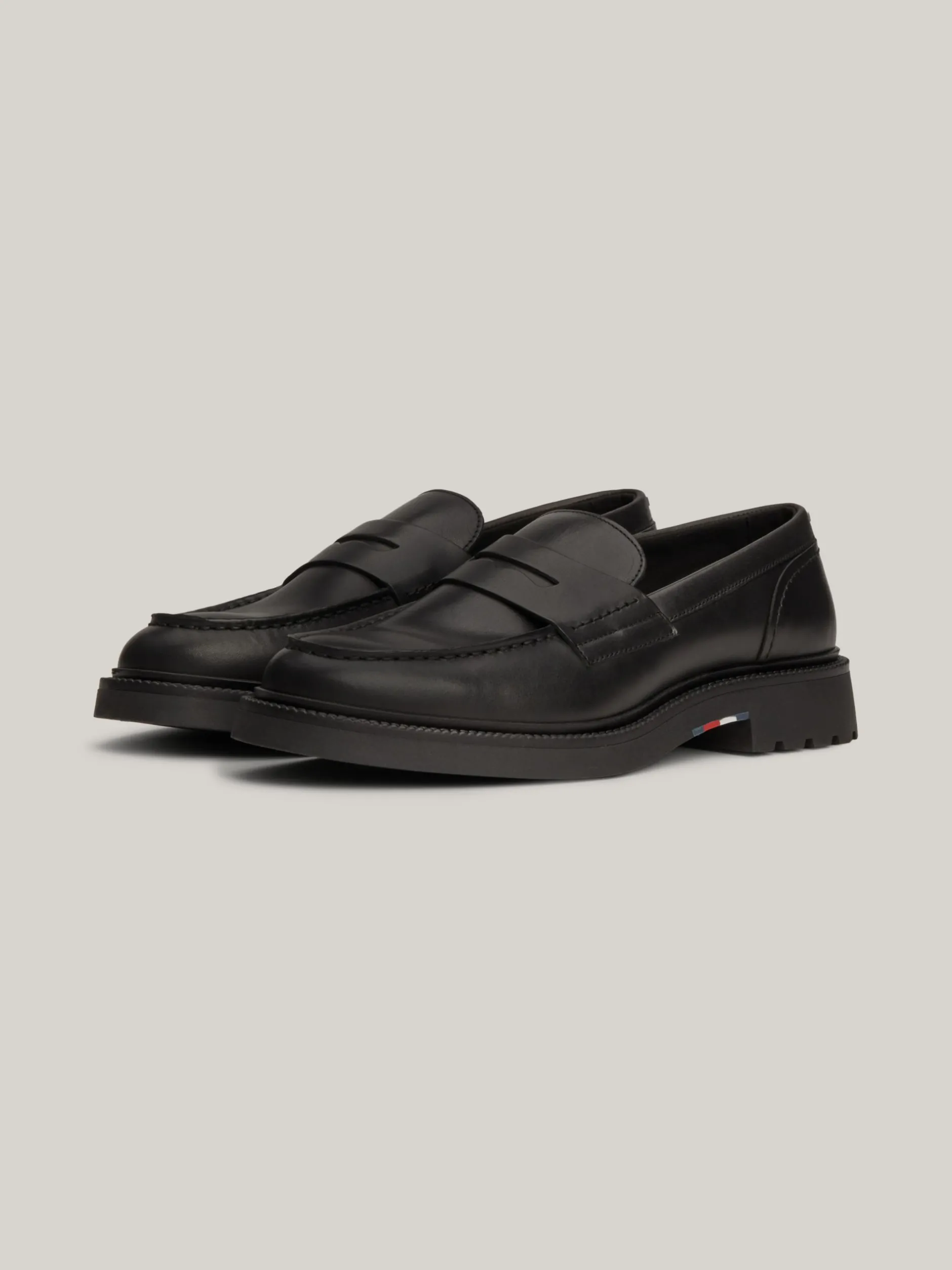 Mokasyny & Buty Żeglarskie|Buty Casual*Tommy Hilfiger Lekkie Mokasyny Ze Skóry BLACK