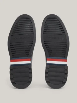 Buty Sznurowane|Buty*Tommy Hilfiger Lekkie Skórzane Botki BLACK
