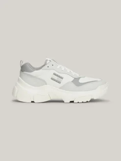 Sneakersy*Tommy Hilfiger Lekkie Skórzane Buty Na Grubej Podeszwie STRATUS GREY