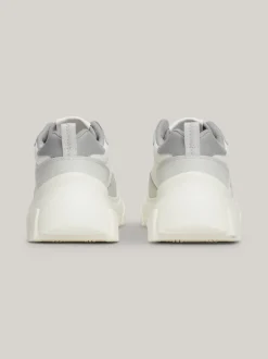 Sneakersy*Tommy Hilfiger Lekkie Skórzane Buty Na Grubej Podeszwie STRATUS GREY