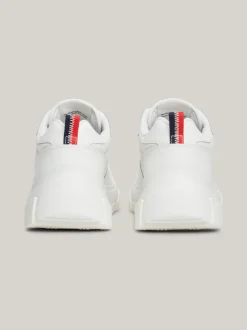 Sneakersy*Tommy Hilfiger Lekkie Skórzane Buty Na Grubej Podeszwie ECRU