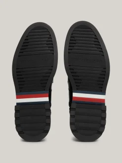 Buty Sznurowane|Buty*Tommy Hilfiger Lekkie Skórzane Buty Nad Kostkę BLACK