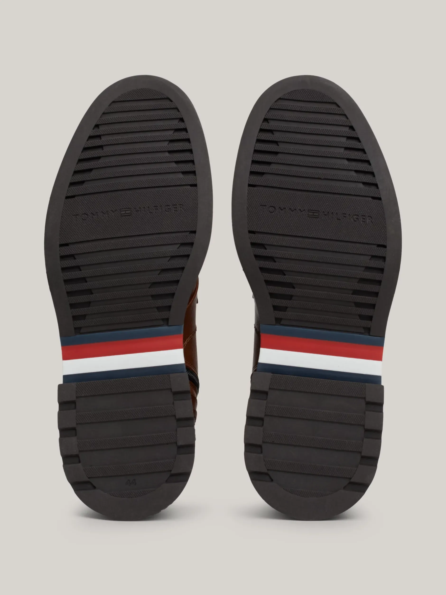 Buty Sznurowane|Buty*Tommy Hilfiger Lekkie Skórzane Buty Nad Kostkę WINTER COGNAC