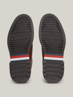 Buty Wizytowe*Tommy Hilfiger Lekkie Skórzane Buty Typu Derby WINTER COGNAC