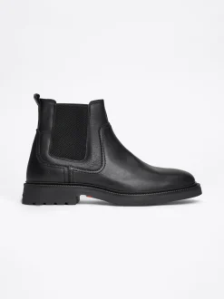 Sztyblety|Buty*Tommy Hilfiger Lekkie Sztyblety Ze Skóry BLACK