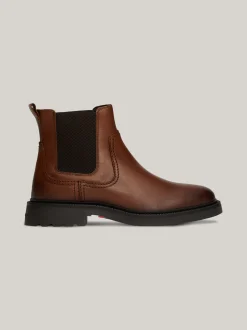 Sztyblety|Buty*Tommy Hilfiger Lekkie Sztyblety Ze Skóry WINTER COGNAC