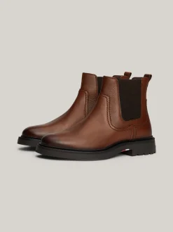 Sztyblety|Buty*Tommy Hilfiger Lekkie Sztyblety Ze Skóry WINTER COGNAC