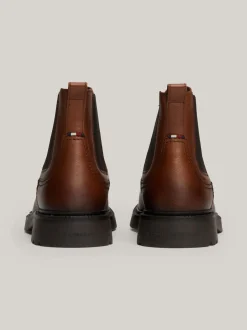 Sztyblety|Buty*Tommy Hilfiger Lekkie Sztyblety Ze Skóry WINTER COGNAC