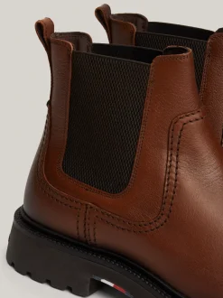Sztyblety|Buty*Tommy Hilfiger Lekkie Sztyblety Ze Skóry WINTER COGNAC