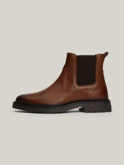 Sztyblety|Buty*Tommy Hilfiger Lekkie Sztyblety Ze Skóry WINTER COGNAC