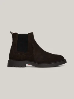 Sztyblety|Buty*Tommy Hilfiger Lekkie Zamszowe Sztyblety DARK COFFEE