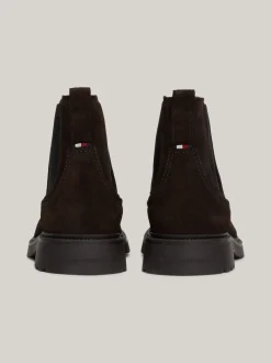 Sztyblety|Buty*Tommy Hilfiger Lekkie Zamszowe Sztyblety DARK COFFEE