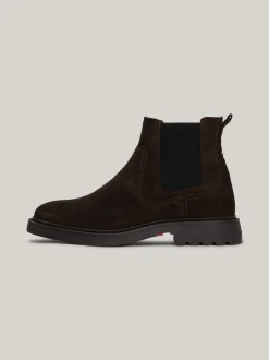 Sztyblety|Buty*Tommy Hilfiger Lekkie Zamszowe Sztyblety DARK COFFEE
