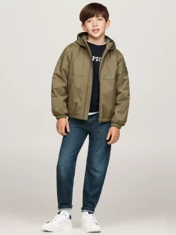 Kurtki*Tommy Hilfiger Lekko Ocieplana Kurtka Z Materiału Rip-stop UTILITY OLIVE