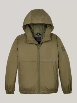 Kurtki*Tommy Hilfiger Lekko Ocieplana Kurtka Z Materiału Rip-stop UTILITY OLIVE