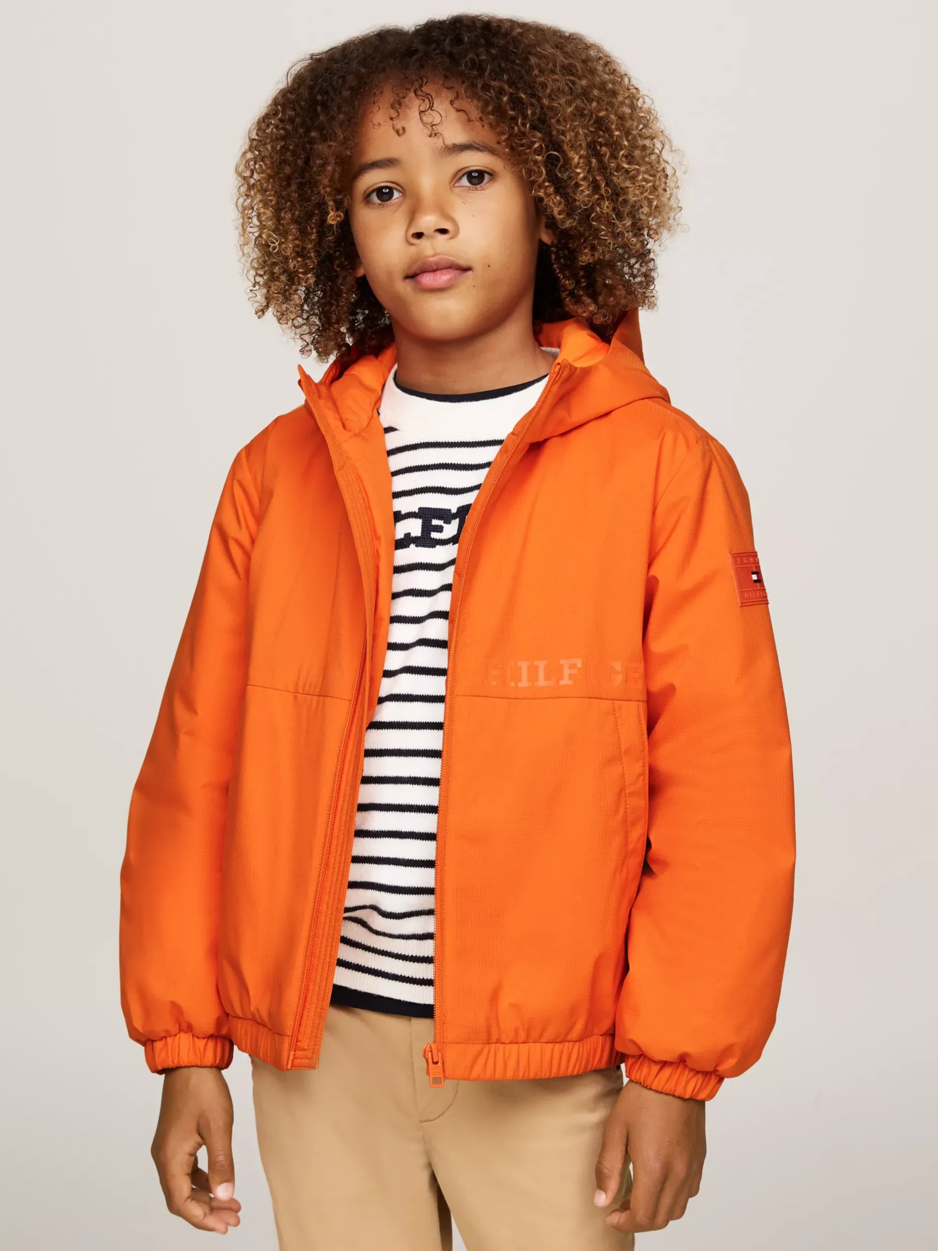 Kurtki*Tommy Hilfiger Lekko Ocieplana Kurtka Z Materiału Rip-stop ORANGE THUNDER