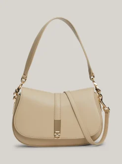 Torby Na Ramię*Tommy Hilfiger Listonoszka Heritage Z Monogramem TH BEIGE