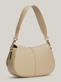 Torby Na Ramię*Tommy Hilfiger Listonoszka Heritage Z Monogramem TH BEIGE