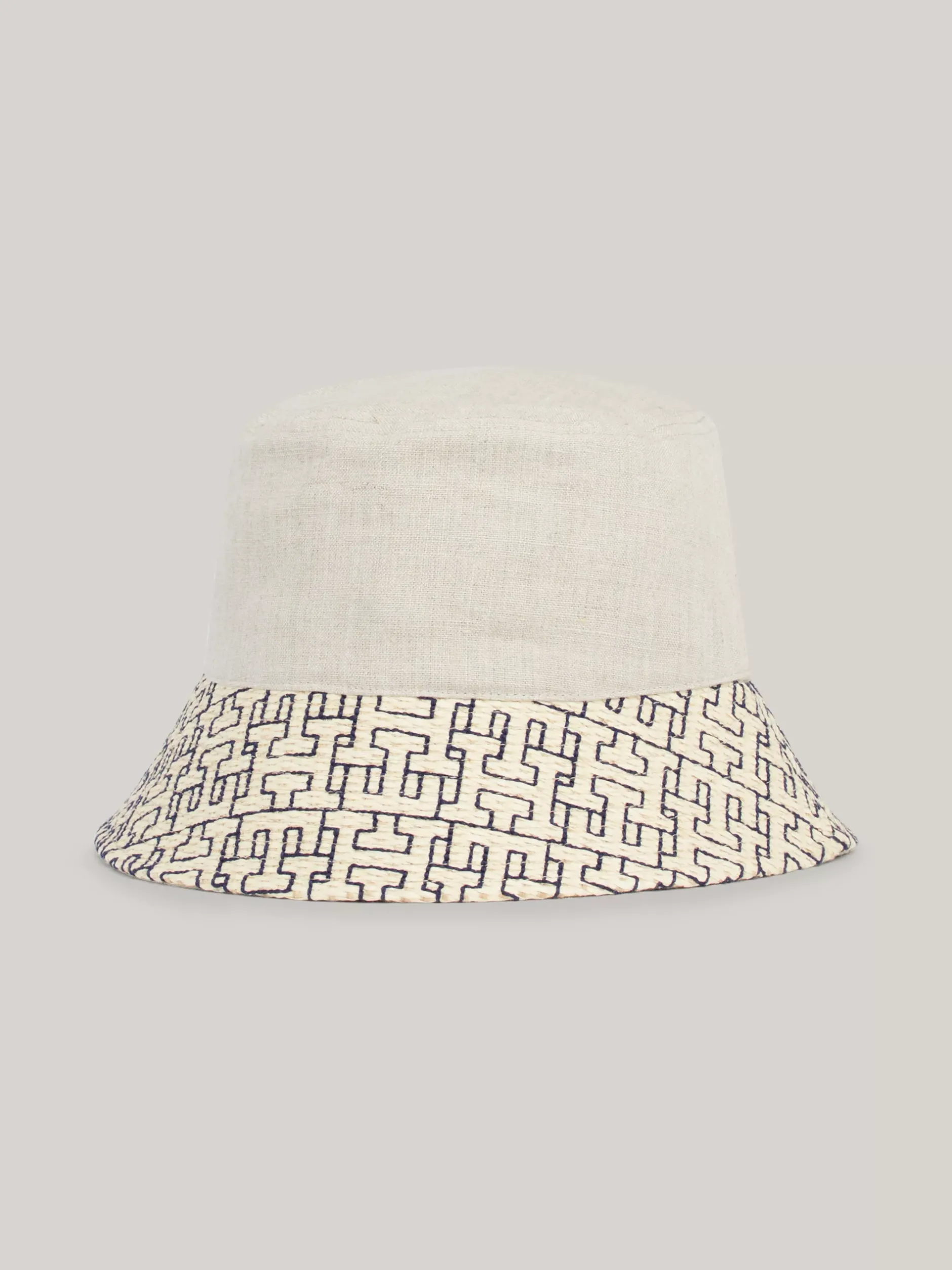 Czapki I Szaliki*Tommy Hilfiger Lniany Kapelusz Rybacki Z Monogramem TH CALICO