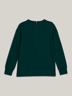 T-Shirty I Koszulki Polo*Tommy Hilfiger Longsleeve Adaptive Z Wyhaftowanym Logo ORNAMENTAL GREEN