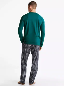 Stroje Domowe*Tommy Hilfiger Longsleeve Lounge TH Original MIDNIGHT TURQUOISE