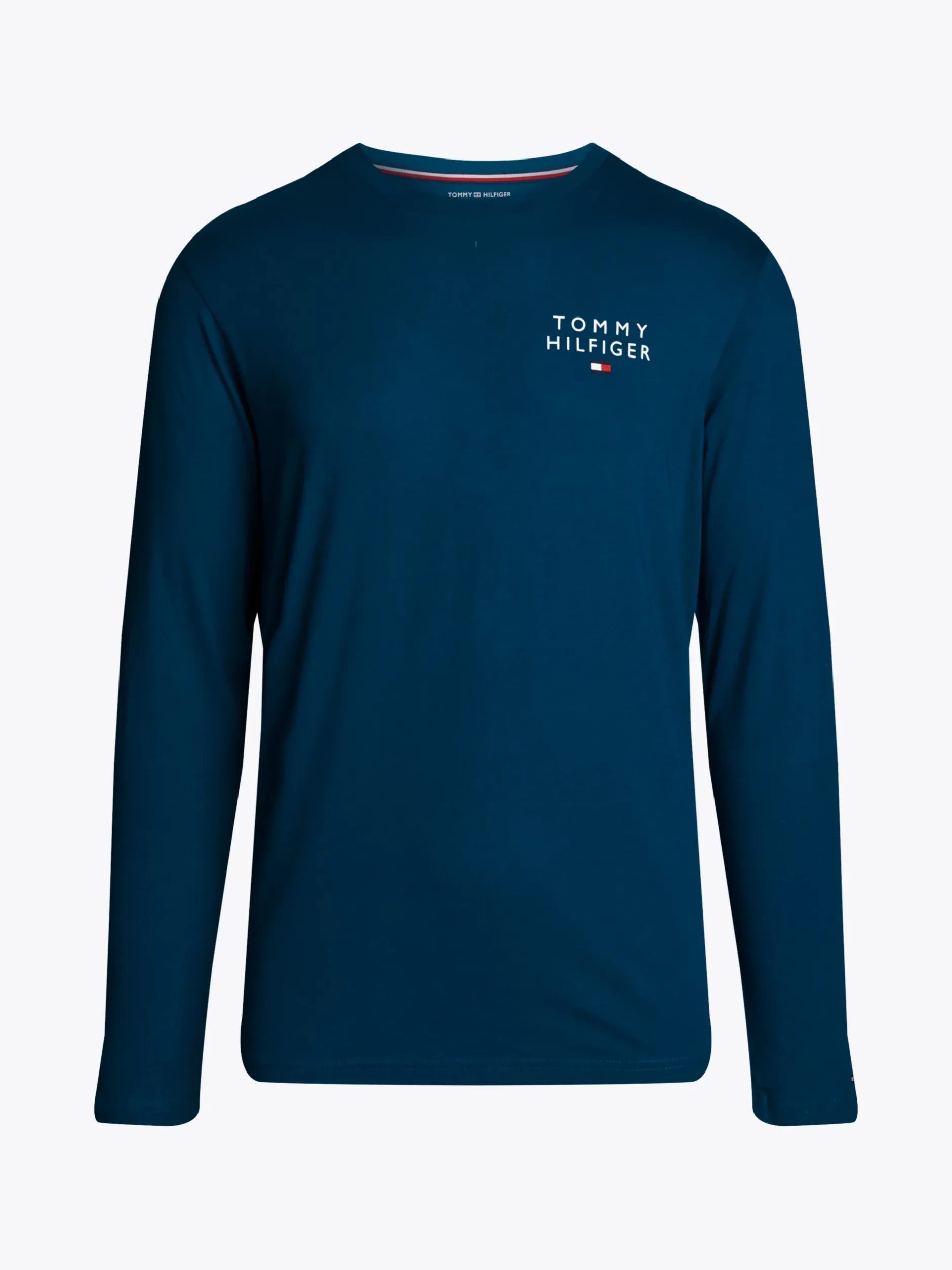 Stroje Domowe*Tommy Hilfiger Longsleeve Lounge TH Original MIDNIGHT TURQUOISE