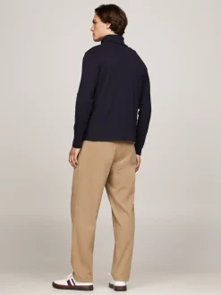T-Shirty*Tommy Hilfiger Longsleeve O Bardzo Wąskim Kroju Z Golfem DESERT SKY