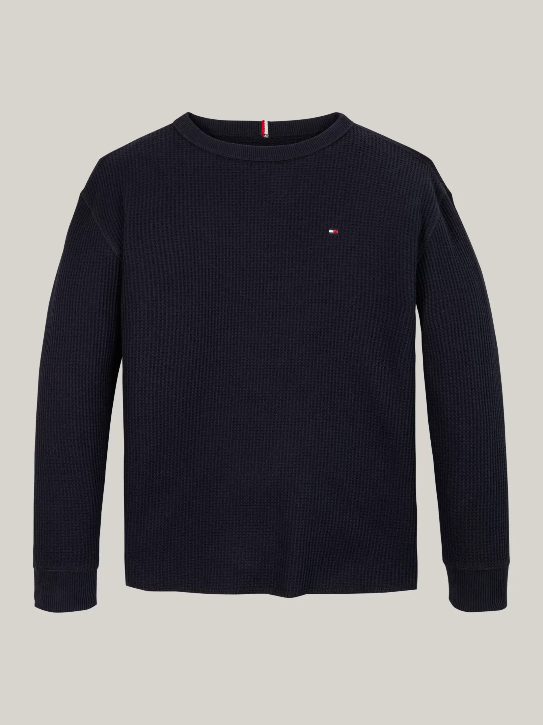 T-Shirty I Koszulki Polo*Tommy Hilfiger Longsleeve O Waflowym Splocie DESERT SKY