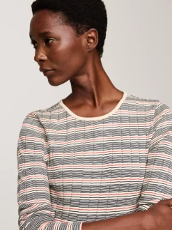 T-Shirty*Tommy Hilfiger Longsleeve O Wąskim Kroju W Paski RWB STRIPE