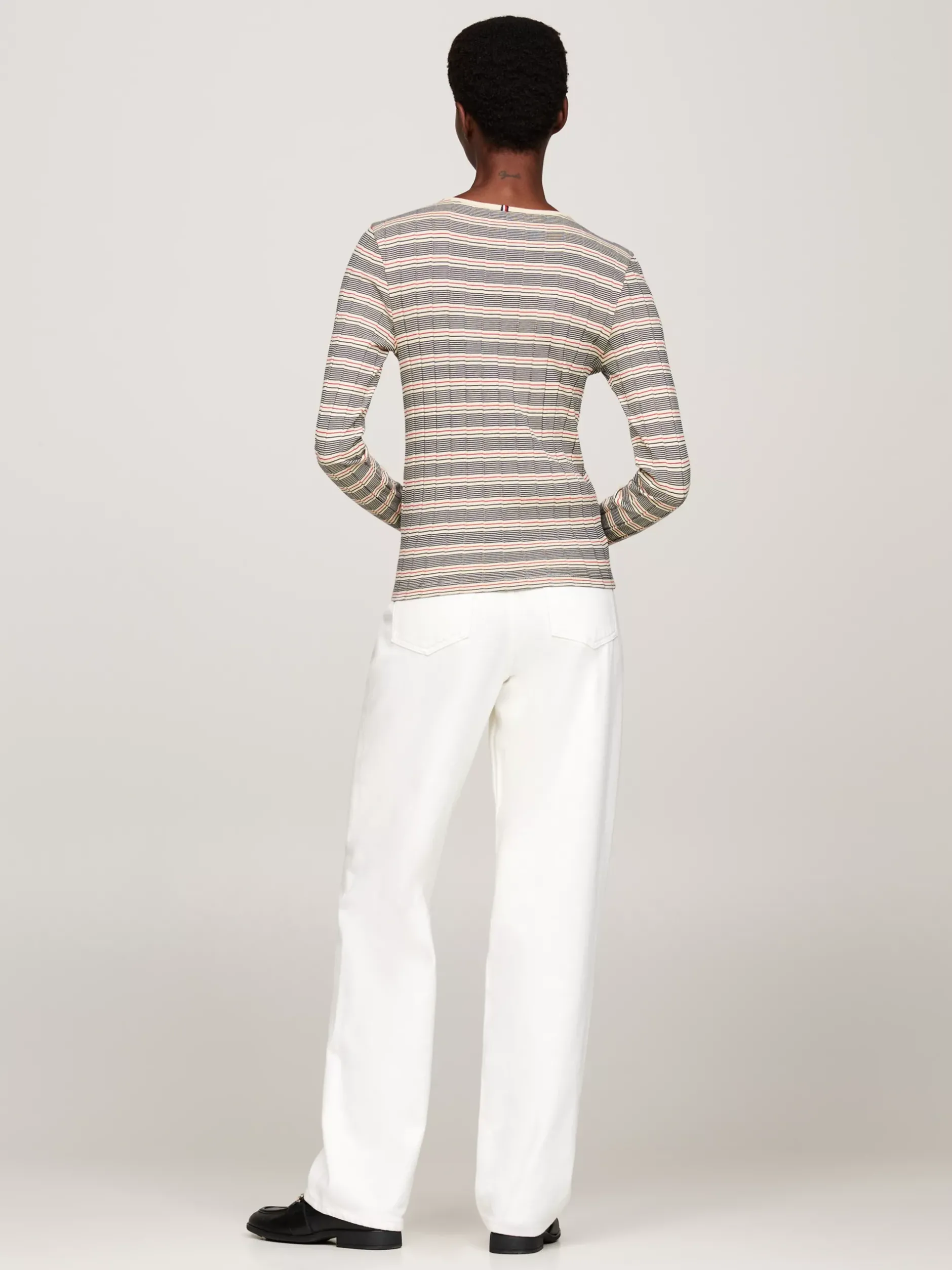T-Shirty*Tommy Hilfiger Longsleeve O Wąskim Kroju W Paski RWB STRIPE