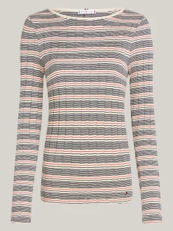 T-Shirty*Tommy Hilfiger Longsleeve O Wąskim Kroju W Paski RWB STRIPE