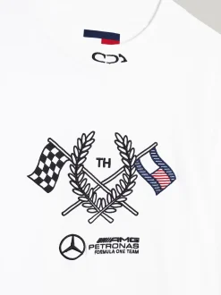 T-Shirty*Tommy Hilfiger Longsleeve Tommy X Mercedes F1 X CR Z Logo WHITE