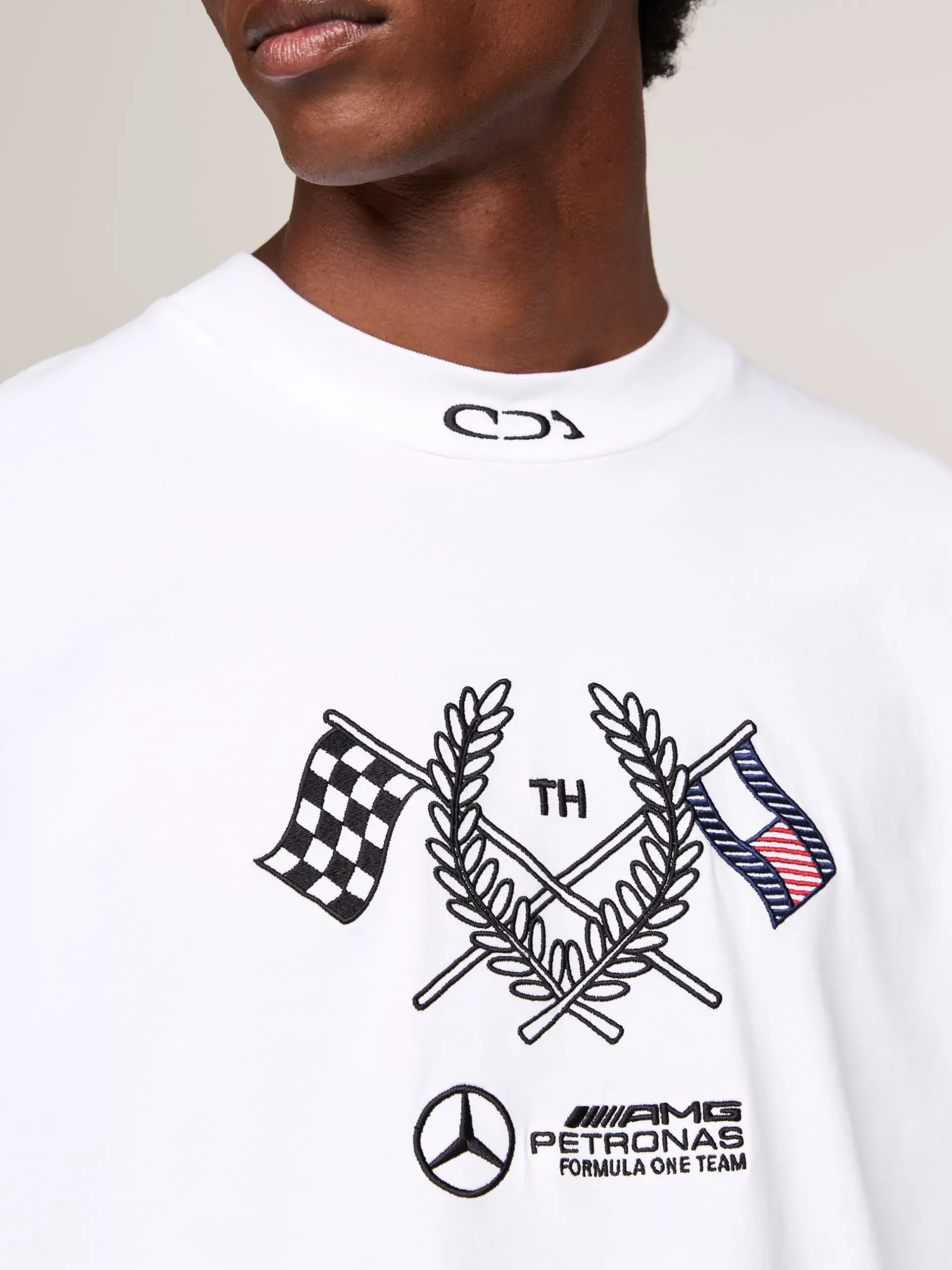 T-Shirty*Tommy Hilfiger Longsleeve Tommy X Mercedes F1 X CR Z Logo WHITE