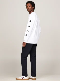 T-Shirty*Tommy Hilfiger Longsleeve Tommy X Mercedes F1 X CR Z Logo WHITE