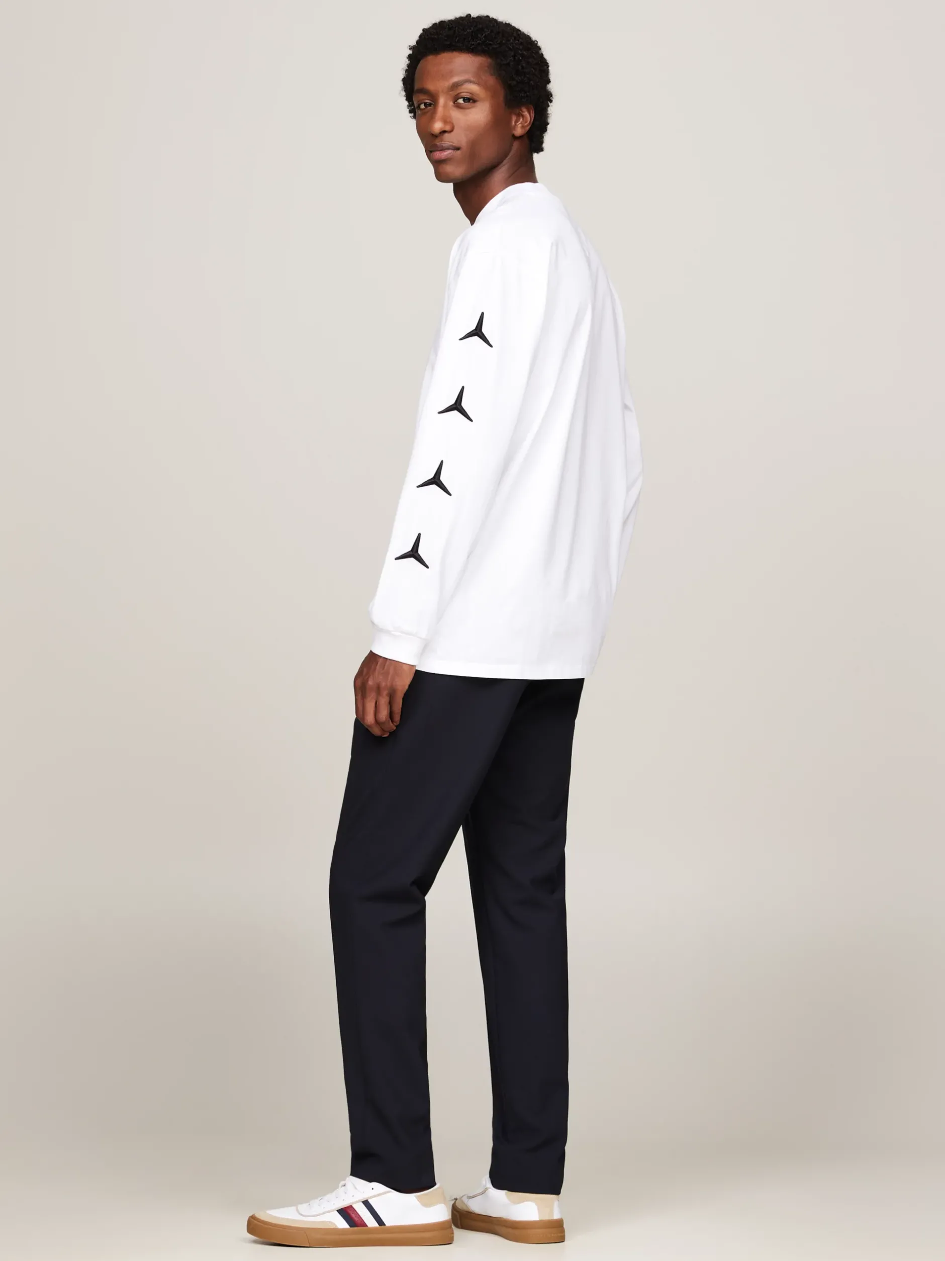 T-Shirty*Tommy Hilfiger Longsleeve Tommy X Mercedes F1 X CR Z Logo WHITE