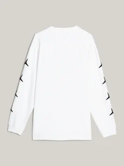 T-Shirty*Tommy Hilfiger Longsleeve Tommy X Mercedes F1 X CR Z Logo WHITE