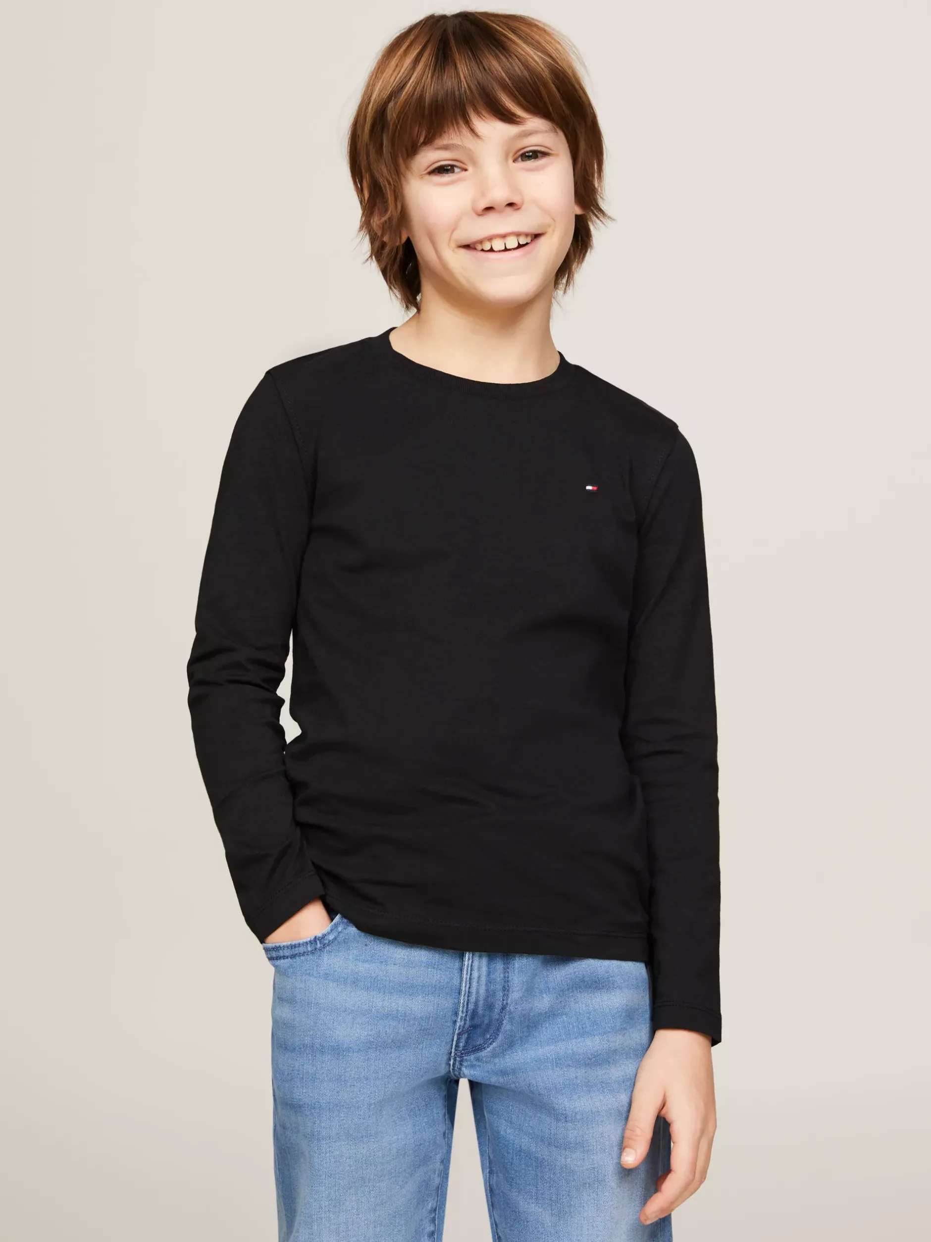 T-Shirty I Koszulki Polo*Tommy Hilfiger Longsleeve Z Bawełny Organicznej METEORITE