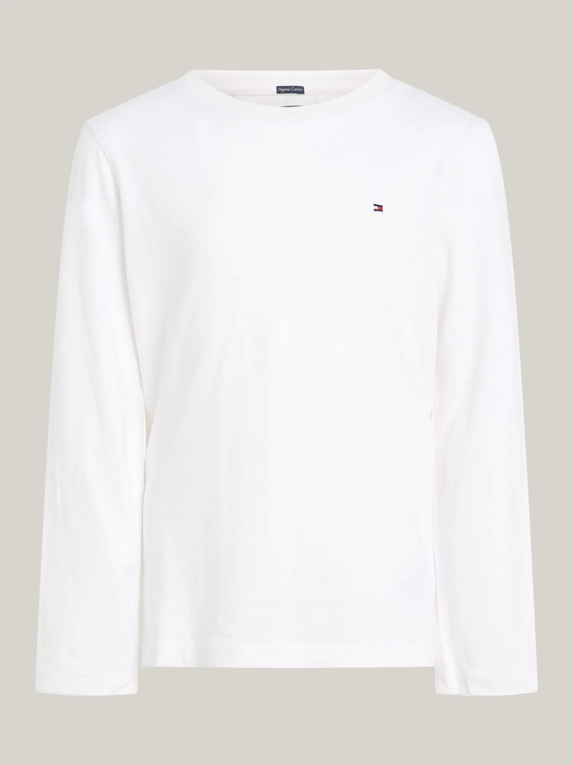 T-Shirty I Koszulki Polo*Tommy Hilfiger Longsleeve Z Bawełny Organicznej BRIGHT WHITE