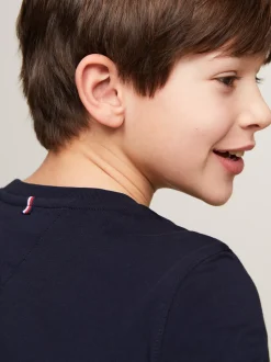 T-Shirty I Koszulki Polo*Tommy Hilfiger Longsleeve Z Bawełny Organicznej SKY CAPTAIN