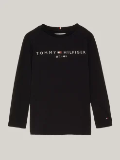 Topy I T-Shirty|T-Shirty I Koszulki Polo*Tommy Hilfiger Longsleeve Z Logo BLACK